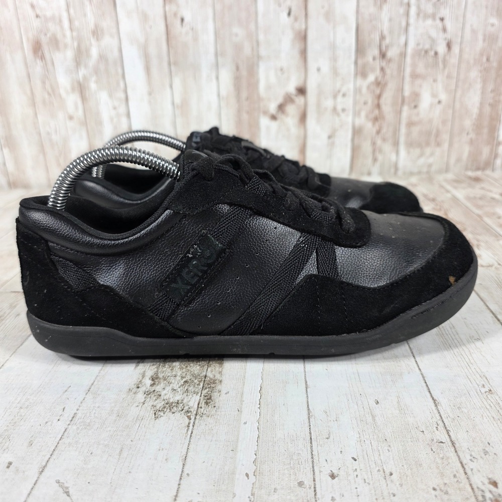Xero Shoes Kelso Womens Black Leather Minimalist Barefoot Sneakers Size 9.5 W9.5